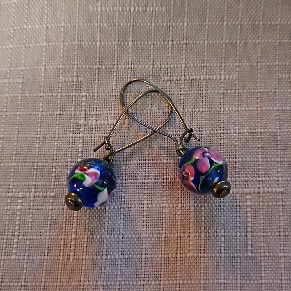 ❤ 3 /$ 12 ❤ Blue Glass Earrings